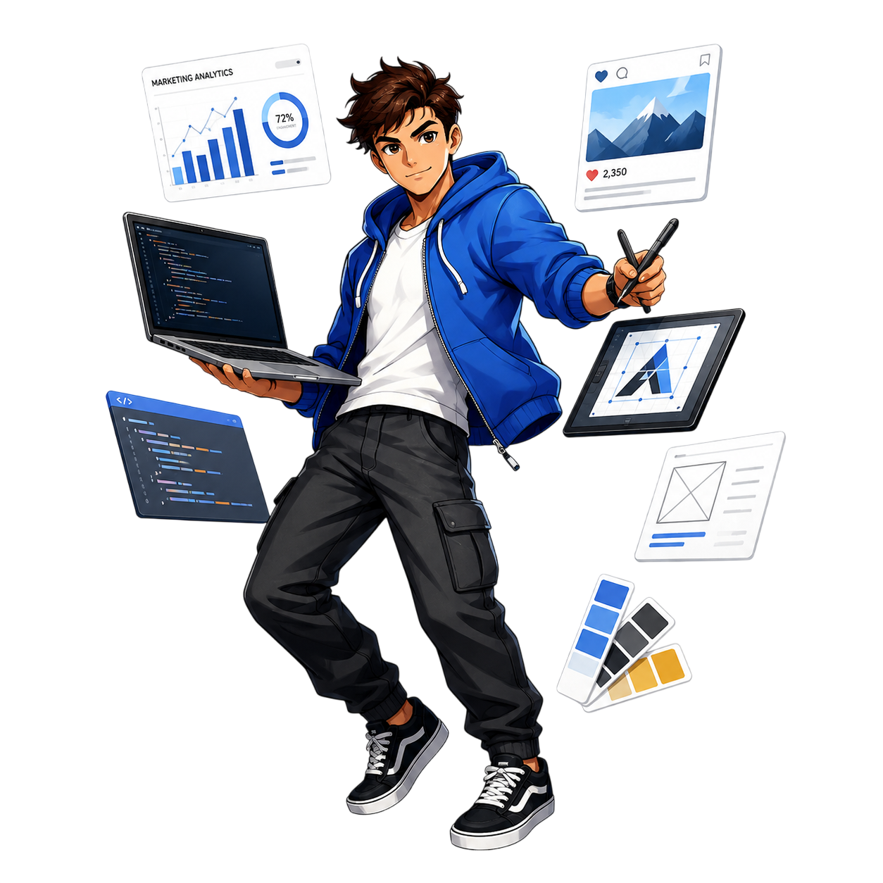 Equipe criando soluções digitais